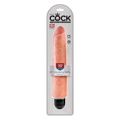 King Cock 10 Vibrador Stiffy Carne