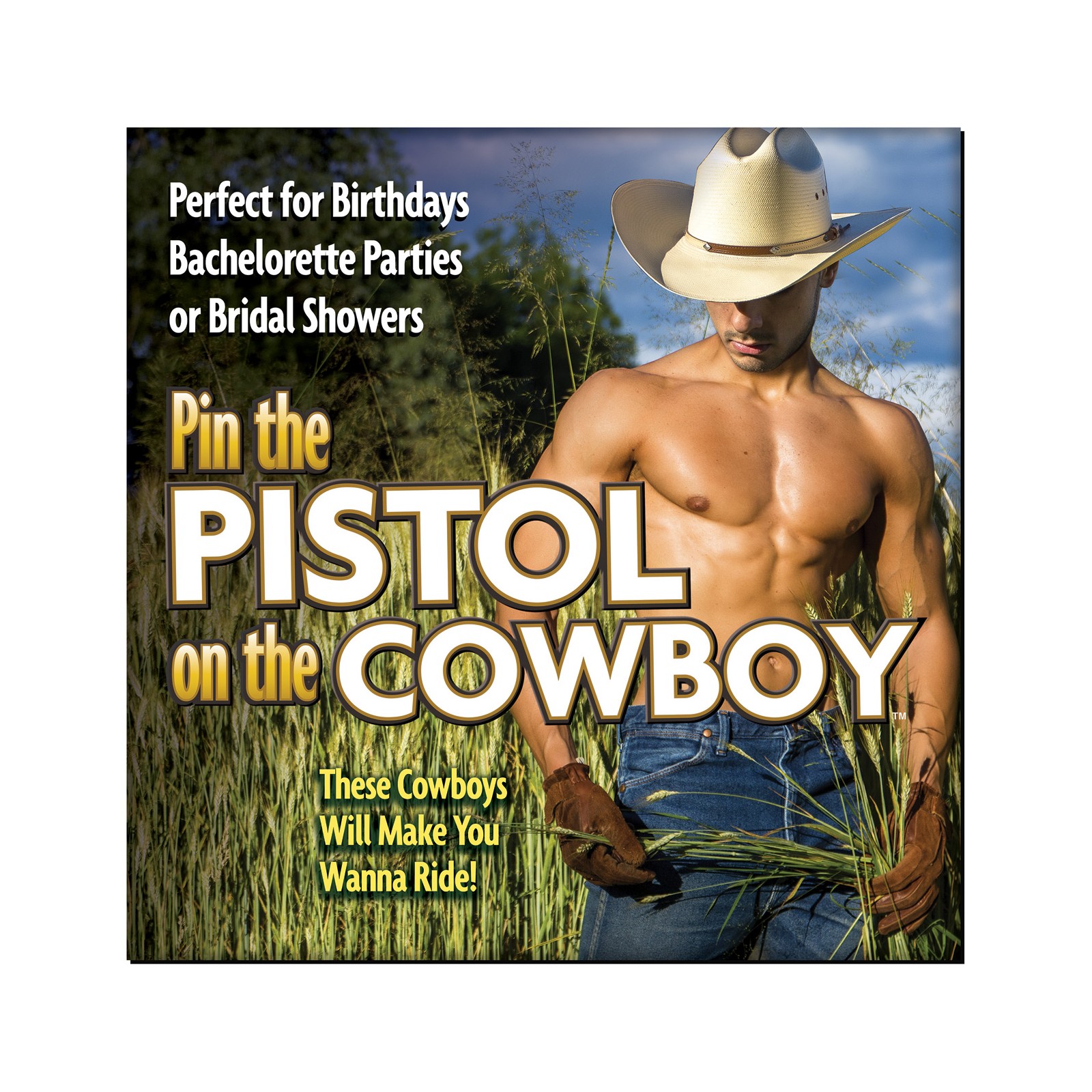 Pin the Pistol on the Cowboy Game for Bachelorette Parties