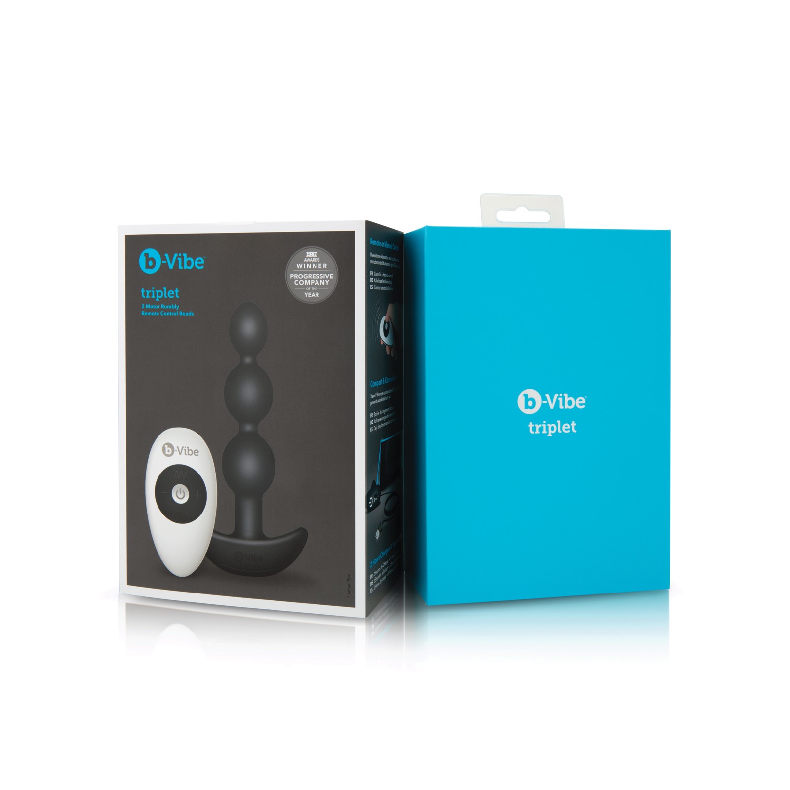 b-Vibe Remote Triplet Anal Beads Black for Intense Pleasure