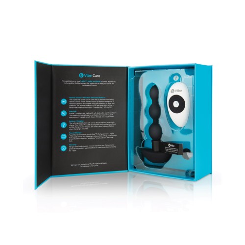 b-Vibe Remote Triplet Anal Beads Black for Intense Pleasure