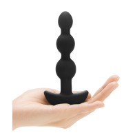 b-Vibe Remote Triplet Anal Beads Black for Intense Pleasure