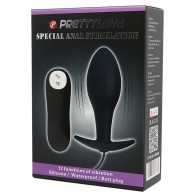 Pretty Love Vibrating Bulb Butt Plug Black