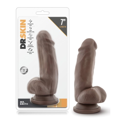 Blush Dr. Skin Mr. Smith 7" Dildo Suction Cup Chocolate