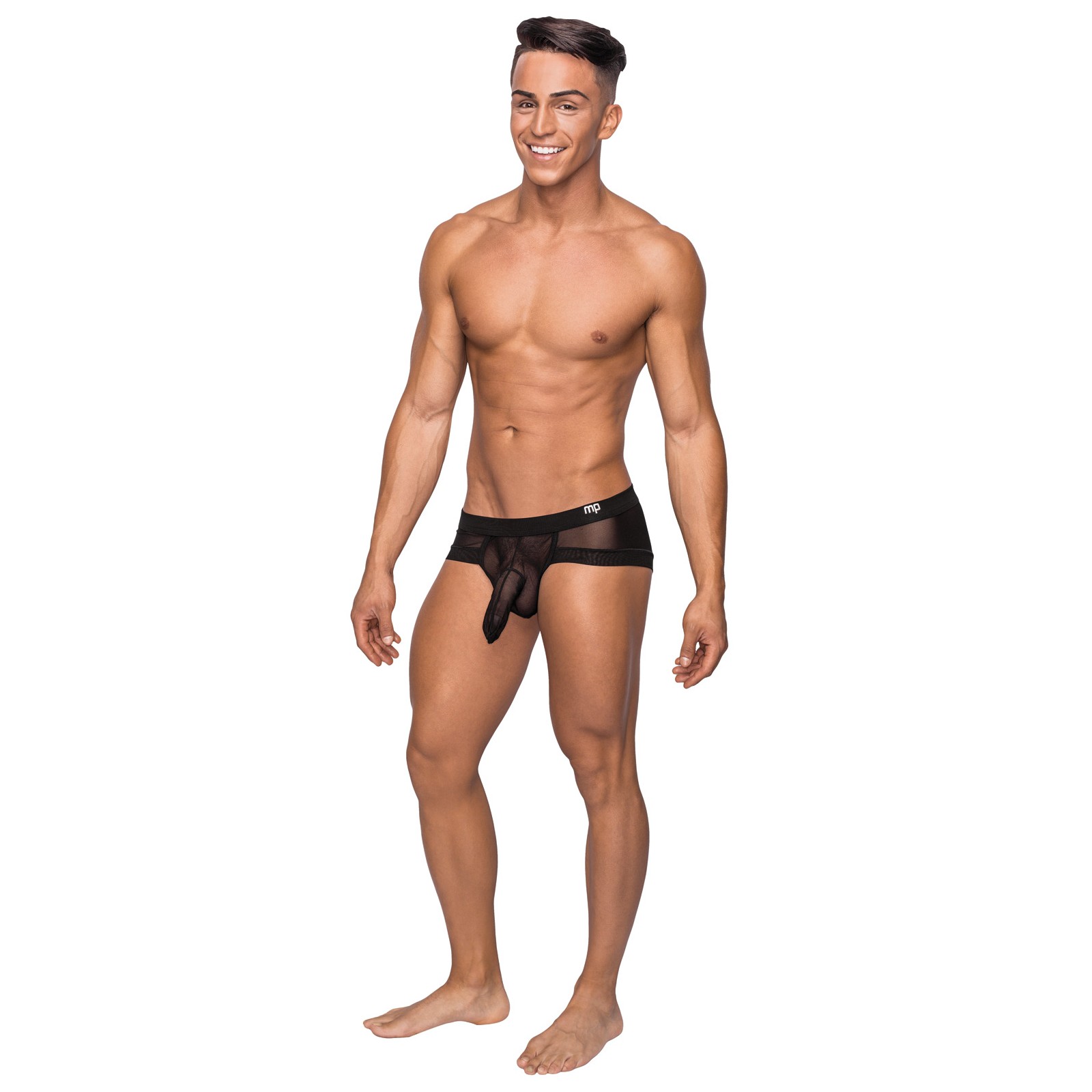 Hoser Stretch Mesh Micro Mini Short Black LG