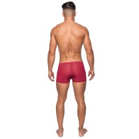 Shorts Ajustados con Bolsillo Transparente Rojos XL