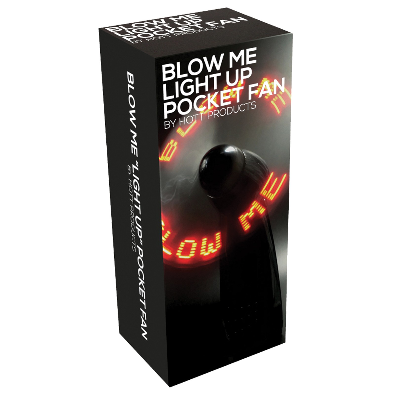 Blow Me Light Up Pocket Fan - Black