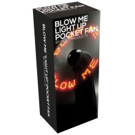 Blow Me Light Up Pocket Fan - Black