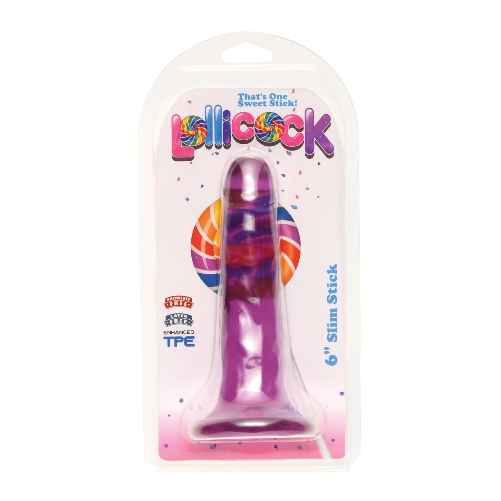 Curve Toys Lillicock 6 Inch Slim Stick Grape Ice