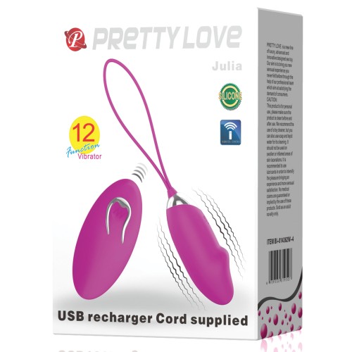 Pretty Love Julia Vibrating Egg Fuchsia