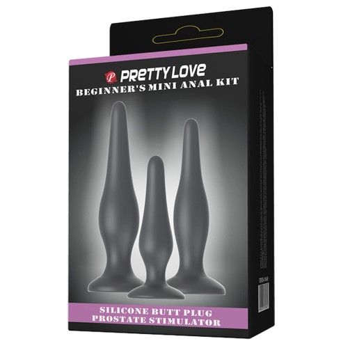 Pretty Love Beginner Mini Anal Kit Black