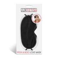 Lux Fetish Peek-A-Boo Love Mask Black