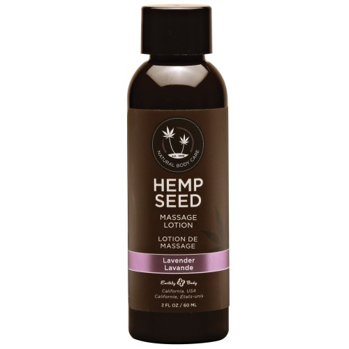 Earthly Body Hemp Seed Massage Lotion Lavender Scent