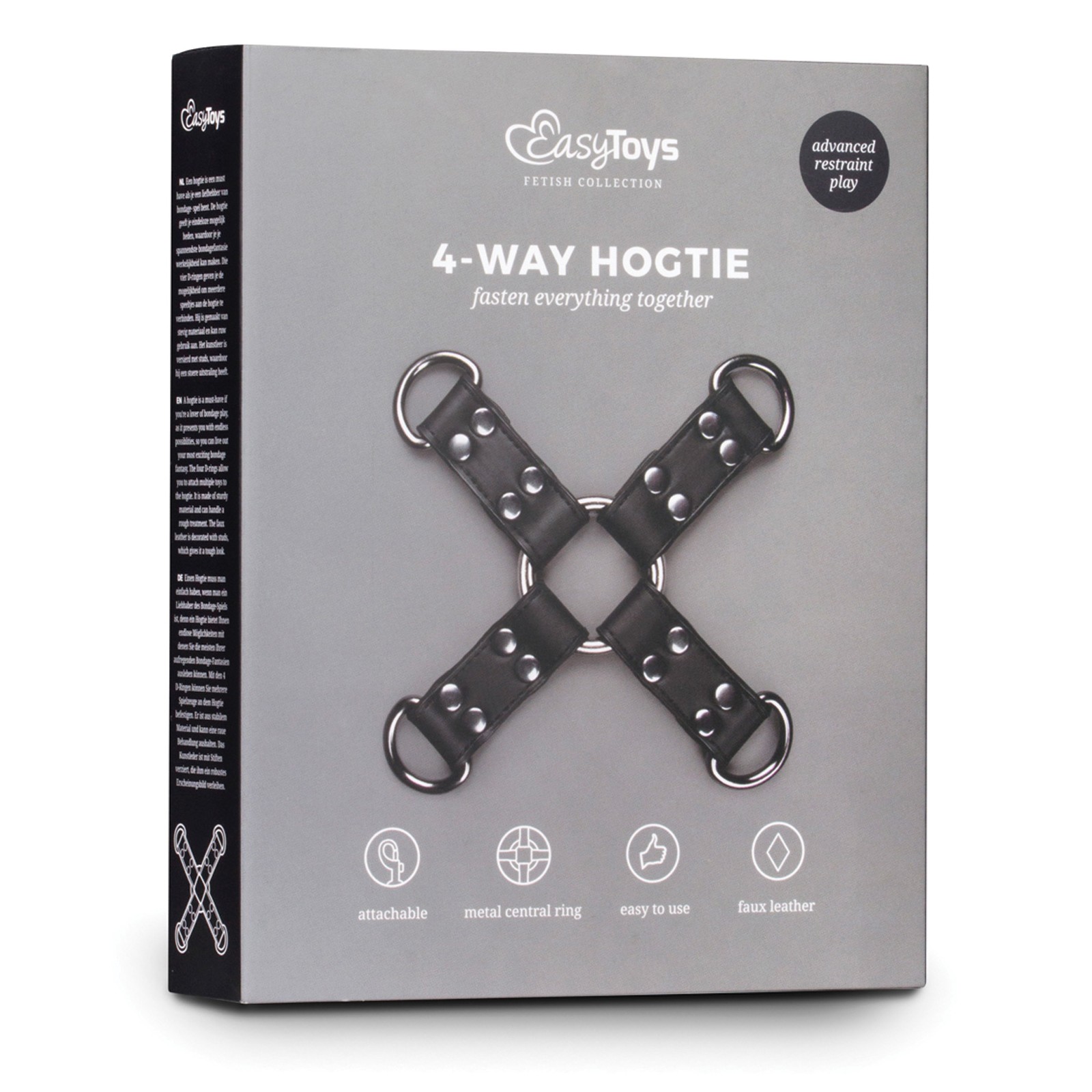 Hogtie de Cuero Sintético Easy Toys - Negro