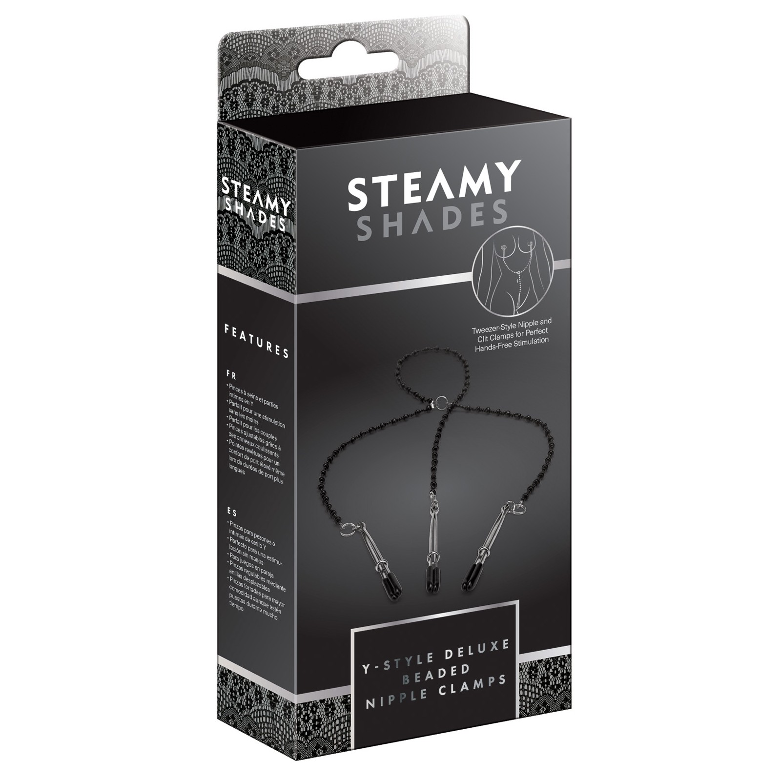 Steamy Shades Deluxe Beaded Nipple Clamps for Sensual Play