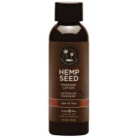 Earthly Body Hemp Seed Massage Lotion - Luxurious Relaxation