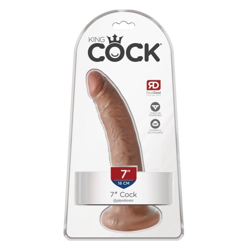 Dildo Realista King Cock 7" Bronceado