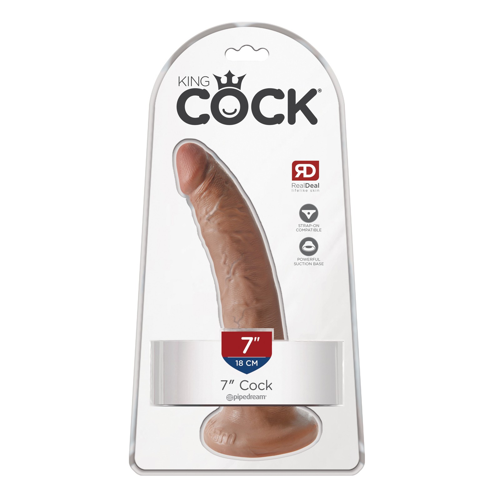 King Cock 7 Inch Realistic Dildo Tan