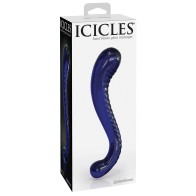 Dildo de Vidrio Soplado a Mano Icicles para Placer Lujoso