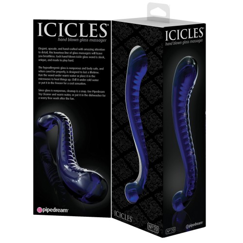 Dildo de Vidrio Soplado a Mano Icicles para Placer Lujoso