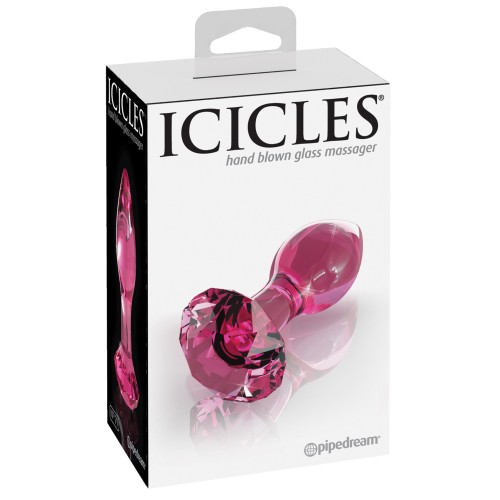 Plug Anal de Vidrio Icicles No. 79 - Diamante para Juego Elegante