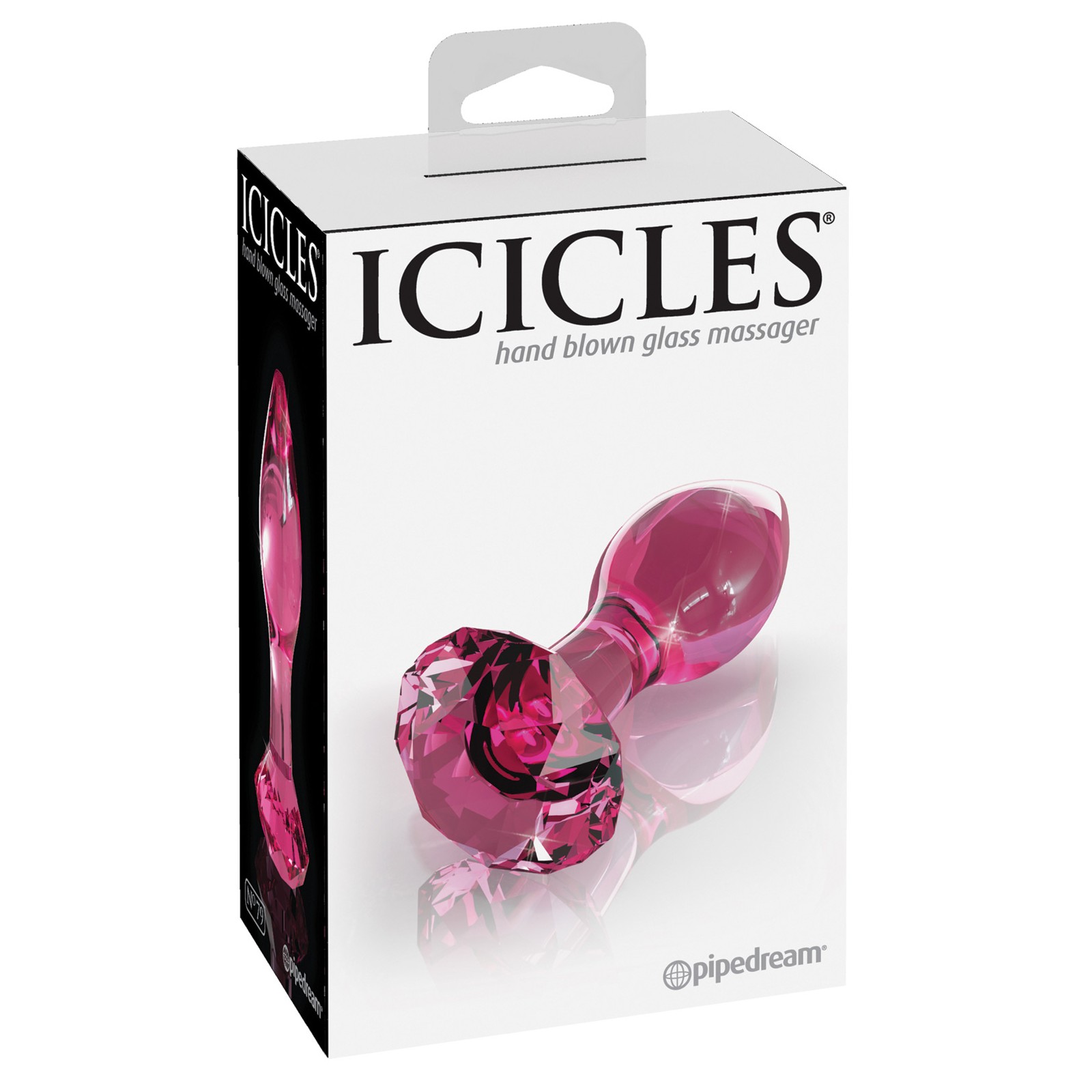 Plug Anal de Vidrio Icicles No. 79 - Diamante para Juego Elegante