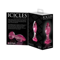 Plug Anal de Vidrio Icicles No. 79 - Diamante para Juego Elegante