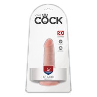 King Cock 5" - Realistic Dildo with Suction Base