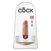 Realistic King Cock 5 Inch Dildo Tan