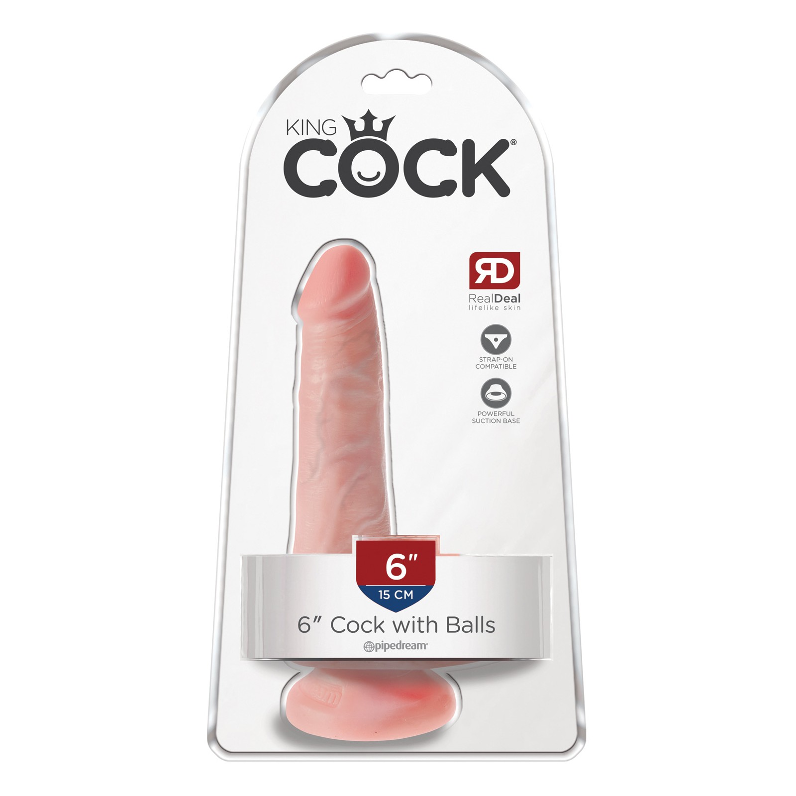 Dildo Realista King Cock de 6" con Testículos