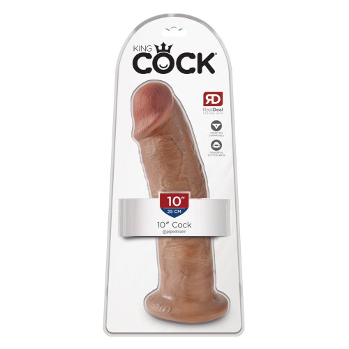 Dildo Realista King Cock de 10" - Tono Beige