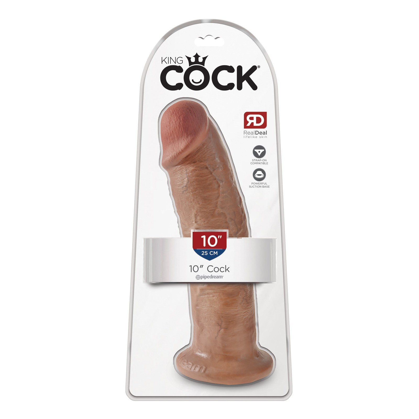 Dildo Realista King Cock de 10" - Tono Beige