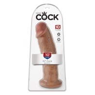 Dildo Realista King Cock de 10" - Tono Beige