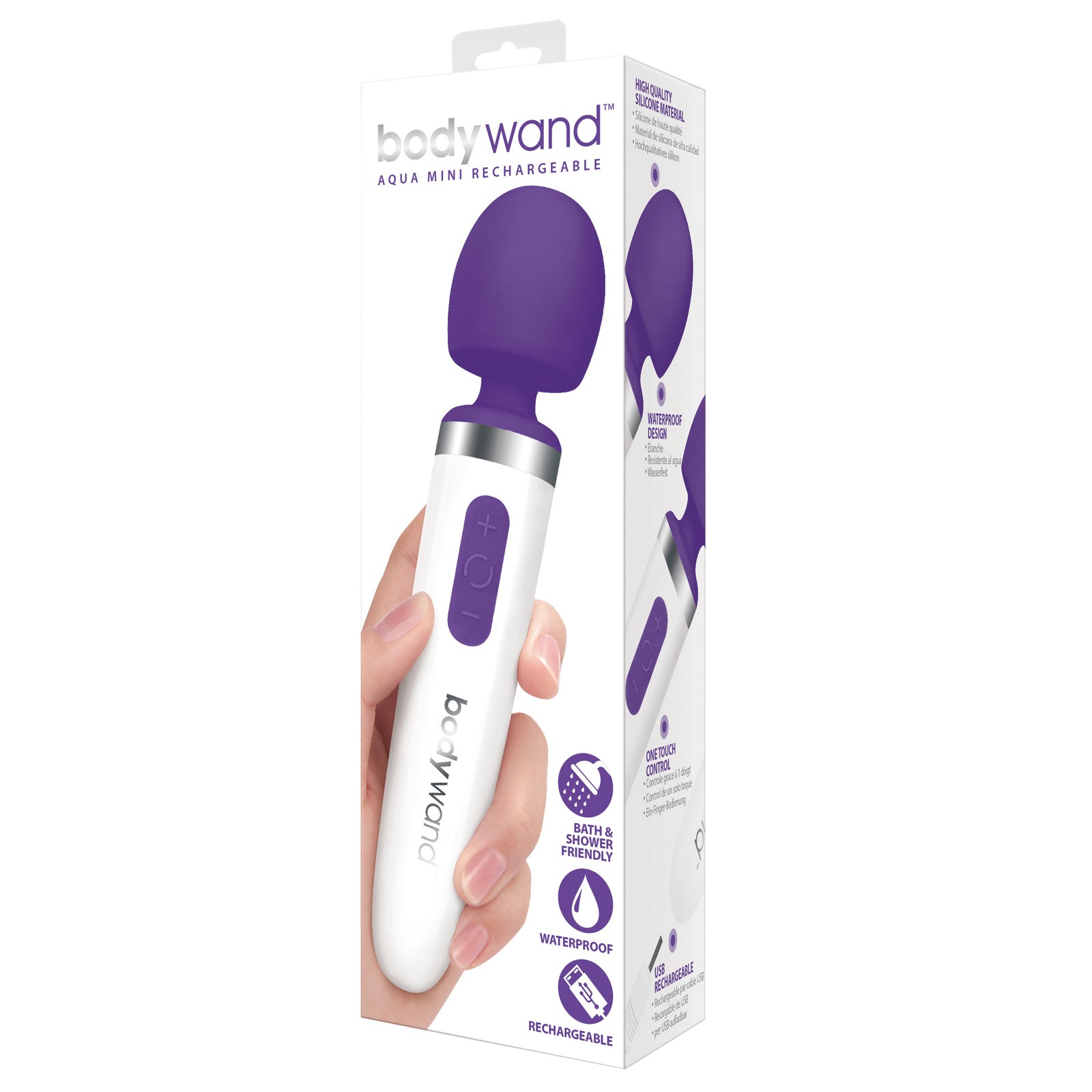 Masajeador Multi-Función USB Bodywand Púrpura - Placer Amigable para Viajar