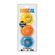 Conjunto de Anillos para el Pene Rascal D-Ring Brillantes