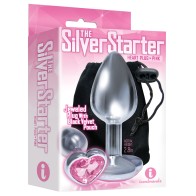 Plug Acero Inoxidable Bejeweled Heart - Rosa