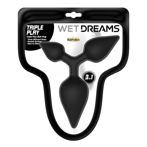 Plug Anal Triple Play Wet Dreams Negro