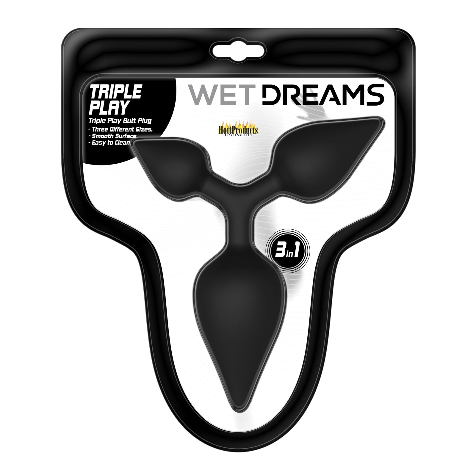 Plug Anal Triple Play Wet Dreams Negro