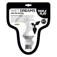 Plug Anal Triple Play Wet Dreams Negro