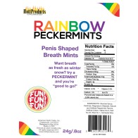 Rainbow Pecker Shape Candies in Tin-Carded