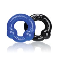 Anillos para el Pene Oxballs Ultraballs Paquete de 2 Negro y Azul Policía