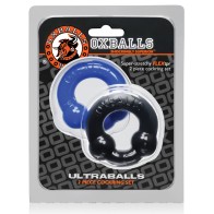 Anillos para el Pene Oxballs Ultraballs Paquete de 2 Negro y Azul Policía