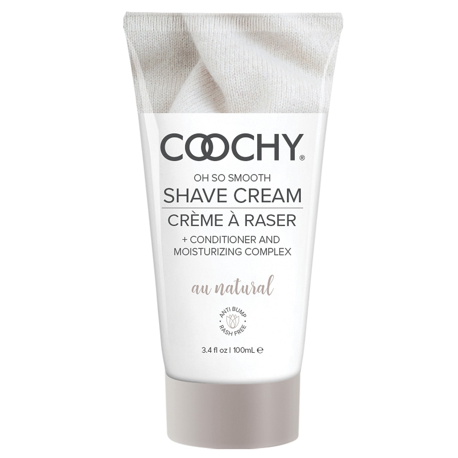 COOCHY Rash Free Shave Cream 3.4 oz Au Natural