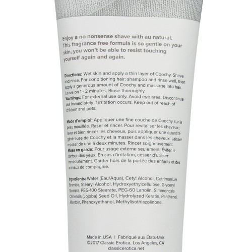 COOCHY Rash Free Shave Cream 3.4 oz Au Natural