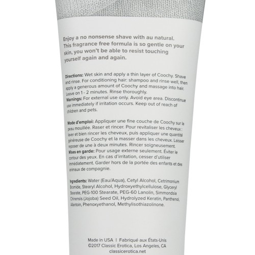 COOCHY Shave Cream 12.5 oz Au Natural