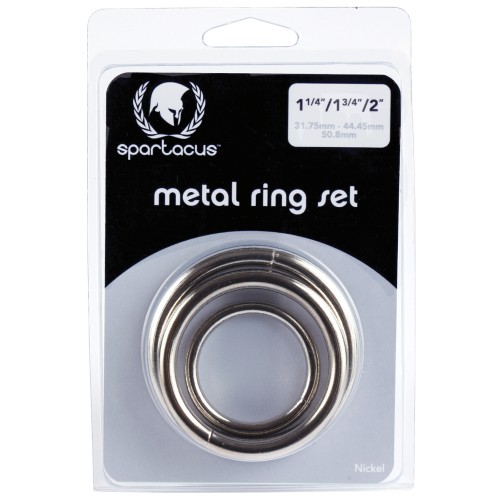 Spartacus Metal Cock Ring Set - Pack of 3