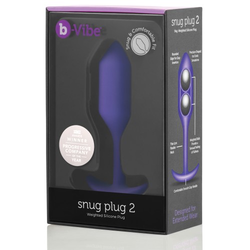 b-Vibe Weighted Snug Plug 2 - 114g Purple