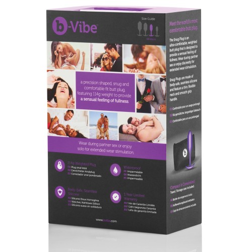 b-Vibe Weighted Snug Plug 2 - 114g Purple