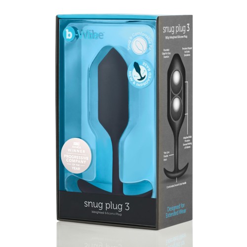 b-Vibe Snug Plug 3 con Peso para Placer Anal