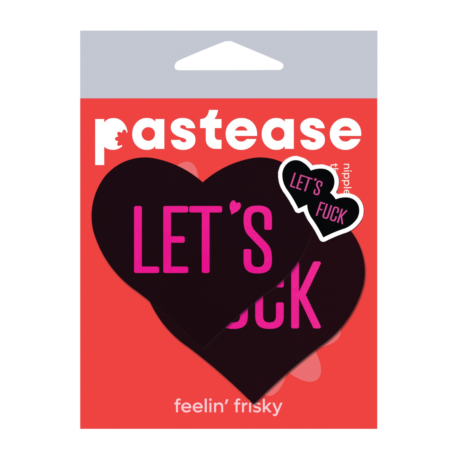 Pastease Premium Let's Fuck Hearts - Black O/S