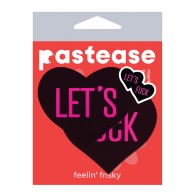 Pastease Premium Let's Fuck Hearts - Black O/S